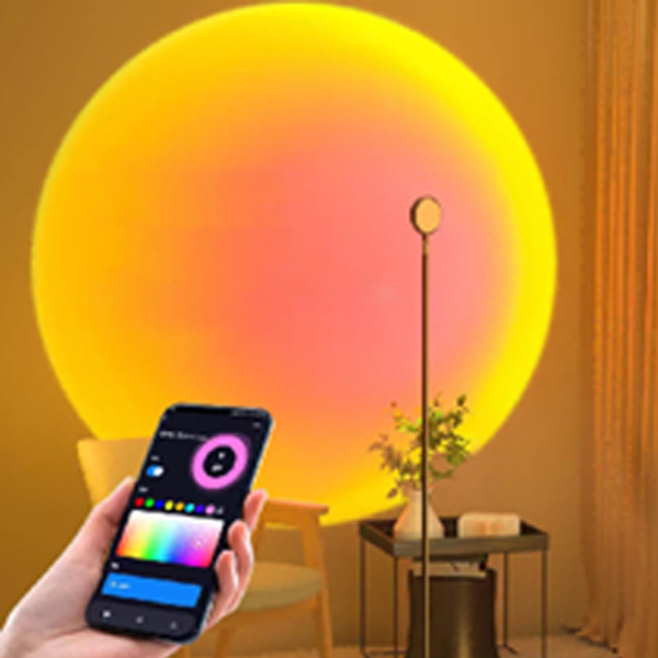 Floor-to-ceiling sunset light