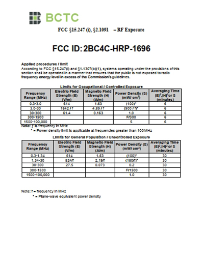 RF exposure